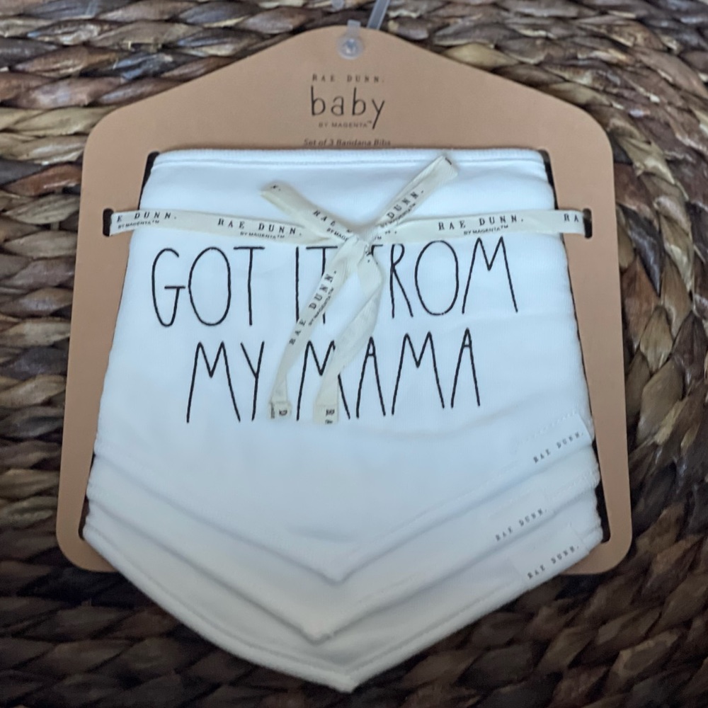 Rae Dunn Set of 3 Bandana Bibs